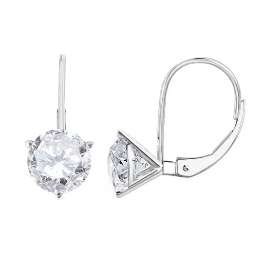 Original Maulijewels 38 Carat White Round Natural Diamond HI I1I2 Three Prong Set Womes Martini Leverback Earrings In 14K Solid White Gold JMS always Earrings Original Maulijewels 38 Carat White Round Natural Diamond HI I1I2 Three Prong Set Womes Martini Leverback Earrings In 14K Solid White Gold JMS always Earrings