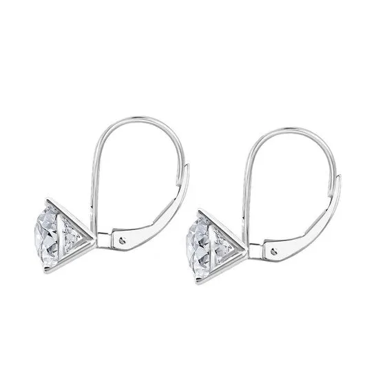 Original Maulijewels 38 Carat White Round Natural Diamond HI I1I2 Three Prong Set Womes Martini Leverback Earrings In 14K Solid White Gold JMS always Earrings Original Maulijewels 38 Carat White Round Natural Diamond HI I1I2 Three Prong Set Womes Martini Leverback Earrings In 14K Solid White Gold JMS always Earrings