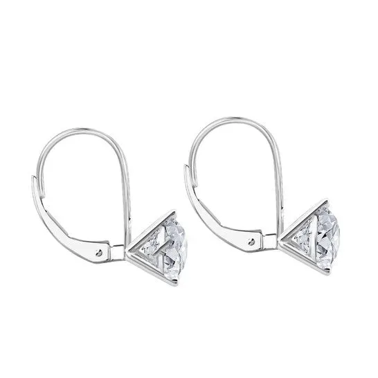Original Maulijewels 38 Carat White Round Natural Diamond HI I1I2 Three Prong Set Womes Martini Leverback Earrings In 14K Solid White Gold JMS always Earrings Original Maulijewels 38 Carat White Round Natural Diamond HI I1I2 Three Prong Set Womes Martini Leverback Earrings In 14K Solid White Gold JMS always Earrings