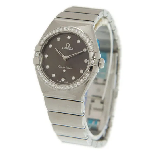 Original Omega Constellation Manhattan Quartz Diamond Grey Dial Ladies Watch 13115286056001 JMS always Watches Original Omega Constellation Manhattan Quartz Diamond Grey Dial Ladies Watch 13115286056001 JMS always Watches