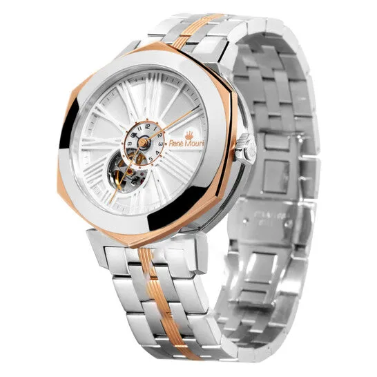 Original Ren Mouris Mythique GMT Silvertone Dial Mens Watch 70108RM3 JMS always Rings Original Ren Mouris Mythique GMT Silvertone Dial Mens Watch 70108RM3 JMS always Rings