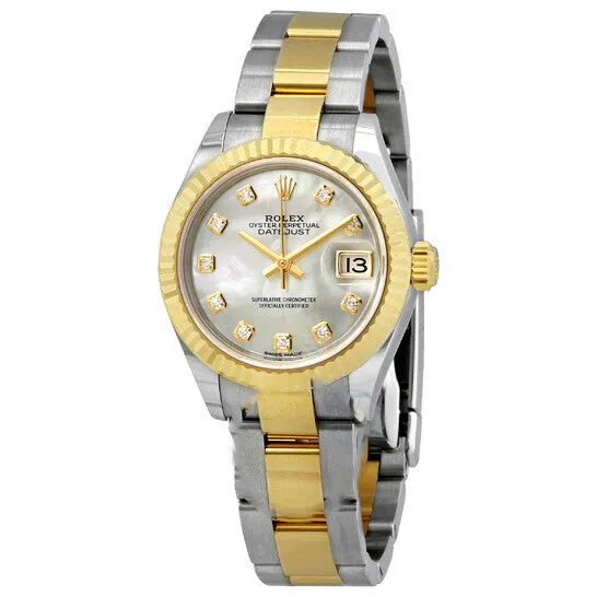 Original Rolex Lady Datejust Mother of Pearl Diamond Steel and 18K Yellow Gold Oyster Watch 279173MDO JMS always Necklaces Original Rolex Lady Datejust Mother of Pearl Diamond Steel and 18K Yellow Gold Oyster Watch 279173MDO JMS always Necklaces