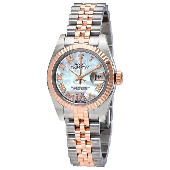 Original Rolex Lady Datejust Mother of Pearl Roman Numeral Diamond Dial Automatic Watch 179173MRDJ JMS always Watches Original Rolex Lady Datejust Mother of Pearl Roman Numeral Diamond Dial Automatic Watch 179173MRDJ JMS always Watches