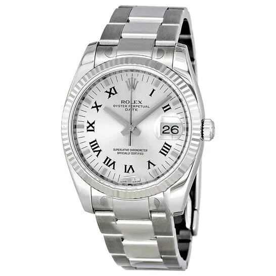 Original Rolex Oyster Perpetual Date 34 Silver Dial Stainless Steel Bracelet Automatic Mens Watch 115234SRO JMS always Bracelets Original Rolex Oyster Perpetual Date 34 Silver Dial Stainless Steel Bracelet Automatic Mens Watch 115234SRO JMS always Bracelets