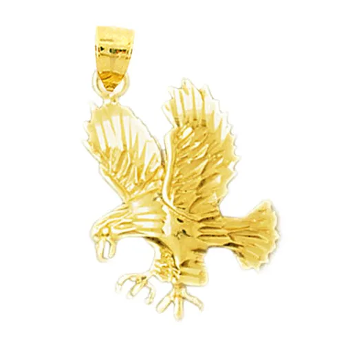 PreStyled Sets 14K Gold 22MM Hunting Eagle Pendant Goldia