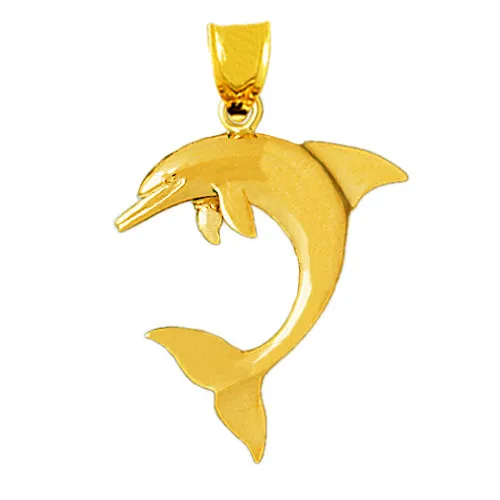 PreStyled Sets Goldia 14K Gold 32MM Dolphin Pendant