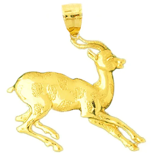 PreStyled Sets Goldia 14K Gold 36MM Deer Pendant