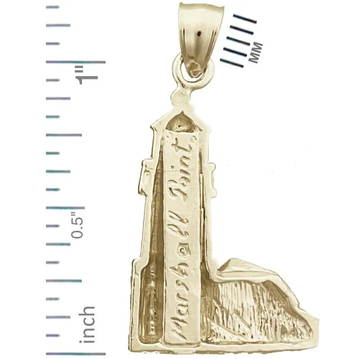 PreStyled Sets Goldia 14K Gold Marshall Point Maine Lighthouse Pendant