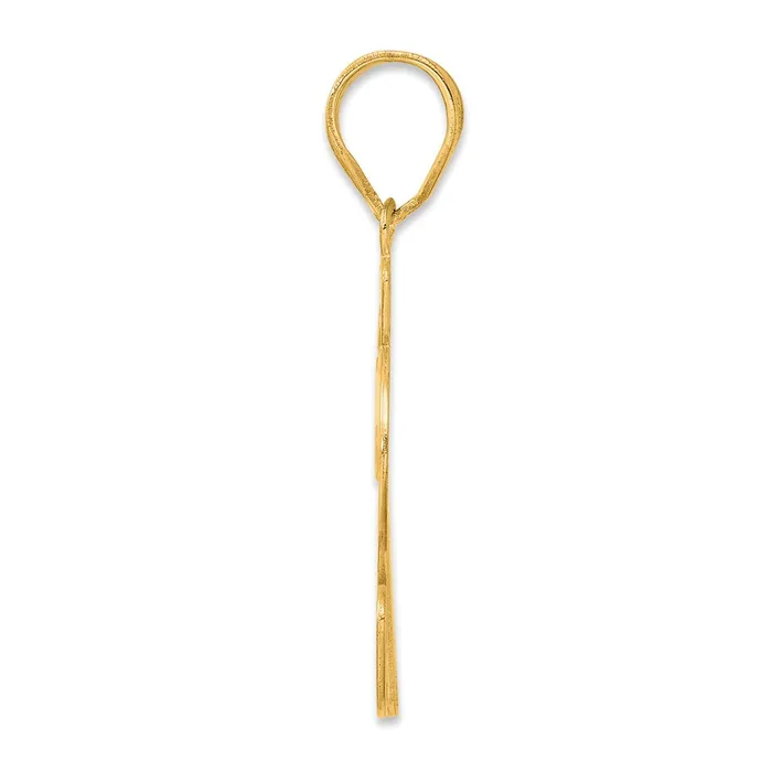 PreStyled Sets Goldia 14k Yellow Gold Brushed Border Script Number 72 Pendant