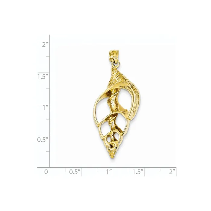 PreStyled Sets Goldia 14k Yellow Gold Conch Shell Skeleton Pendant