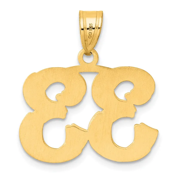 PreStyled Sets Goldia 14k Yellow Gold Polished Etched Number 33 Pendant