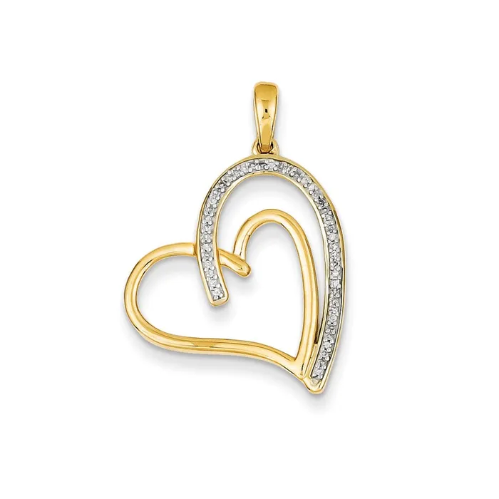 PreStyled Sets Goldia 14K Yellow Gold Real Diamond Pendant