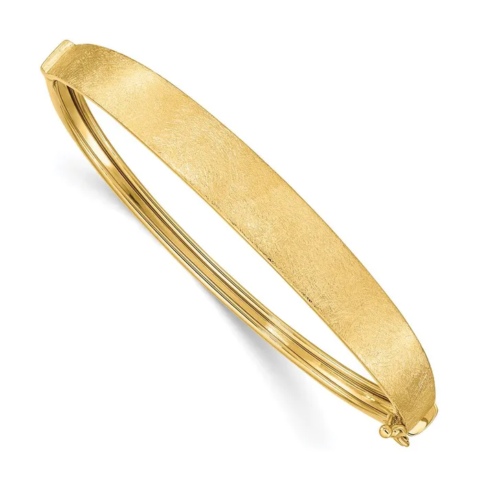 PreStyled Sets Goldia 14k Yellow Gold Satin Finish Graduated Hinged Bangle PreStyled Sets Goldia 14k Yellow Gold Satin Finish Graduated Hinged Bangle