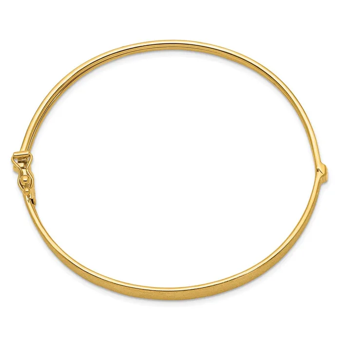 PreStyled Sets Goldia 14k Yellow Gold Satin Finish Graduated Hinged Bangle