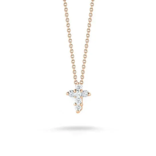PreStyled Sets JMS always Original ROBERTO COIN 18K Rose Gold Tiny Treasures Diamond Baby Cross Pendant PreStyled Sets JMS always Original ROBERTO COIN 18K Rose Gold Tiny Treasures Diamond Baby Cross Pendant
