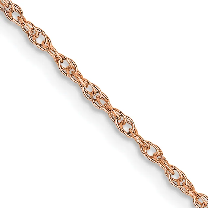 QGold 14K Rose Gold 20 inch Carded 115mm Cable Rope with Spring Ring Clasp Chain Necklace Necklaces QGold 14K Rose Gold 20 inch Carded 115mm Cable Rope with Spring Ring Clasp Chain Necklace Necklaces