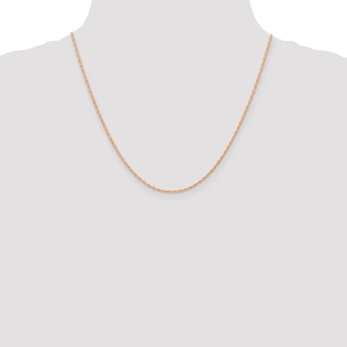 QGold 14K Rose Gold 20 inch Carded 115mm Cable Rope with Spring Ring Clasp Chain Necklace Necklaces QGold 14K Rose Gold 20 inch Carded 115mm Cable Rope with Spring Ring Clasp Chain Necklace Necklaces