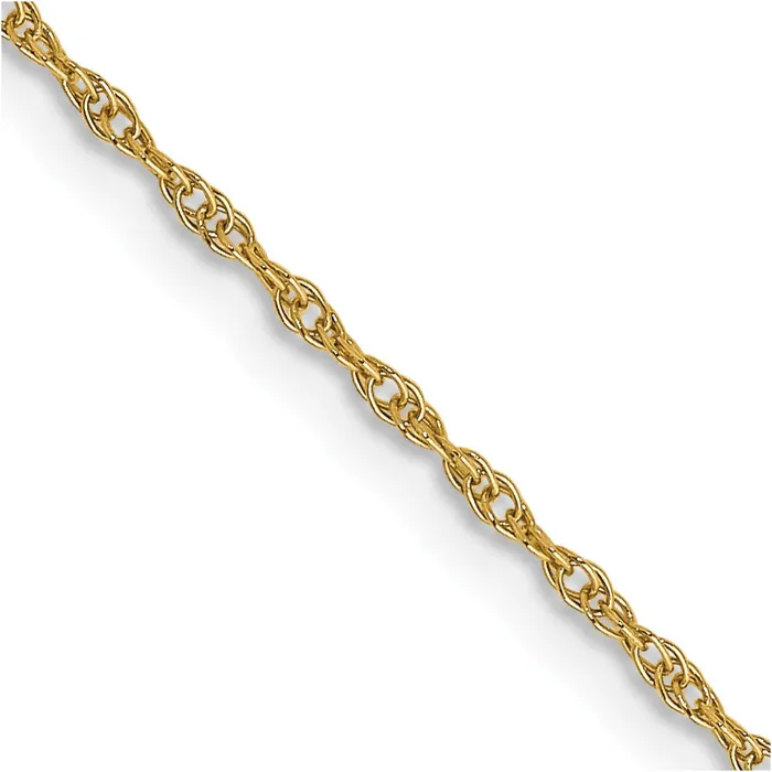 QGold 14K Yellow Gold 16 inch Carded 95mm Cable Rope with Spring Ring Clasp Chain Necklace Necklaces QGold 14K Yellow Gold 16 inch Carded 95mm Cable Rope with Spring Ring Clasp Chain Necklace Necklaces