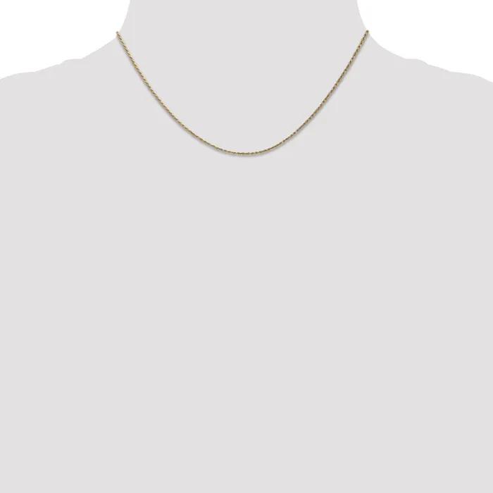 QGold 14K Yellow Gold 16 inch Carded 95mm Cable Rope with Spring Ring Clasp Chain Necklace Necklaces QGold 14K Yellow Gold 16 inch Carded 95mm Cable Rope with Spring Ring Clasp Chain Necklace Necklaces