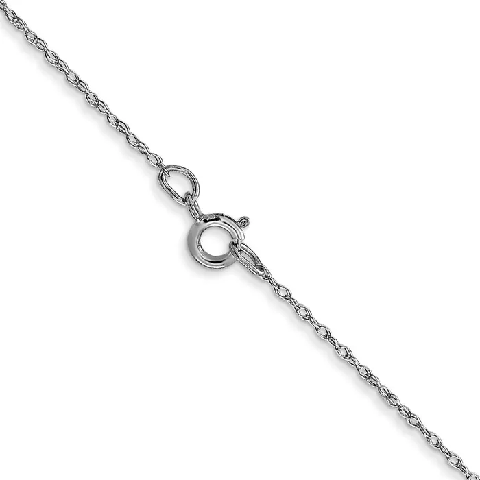 QGold Necklaces 14K White Gold 13 inch Carded 5mm Cable Rope with Spring Ring Clasp Children Necklace Chain Necklace QGold Necklaces 14K White Gold 13 inch Carded 5mm Cable Rope with Spring Ring Clasp Children Necklace Chain Necklace