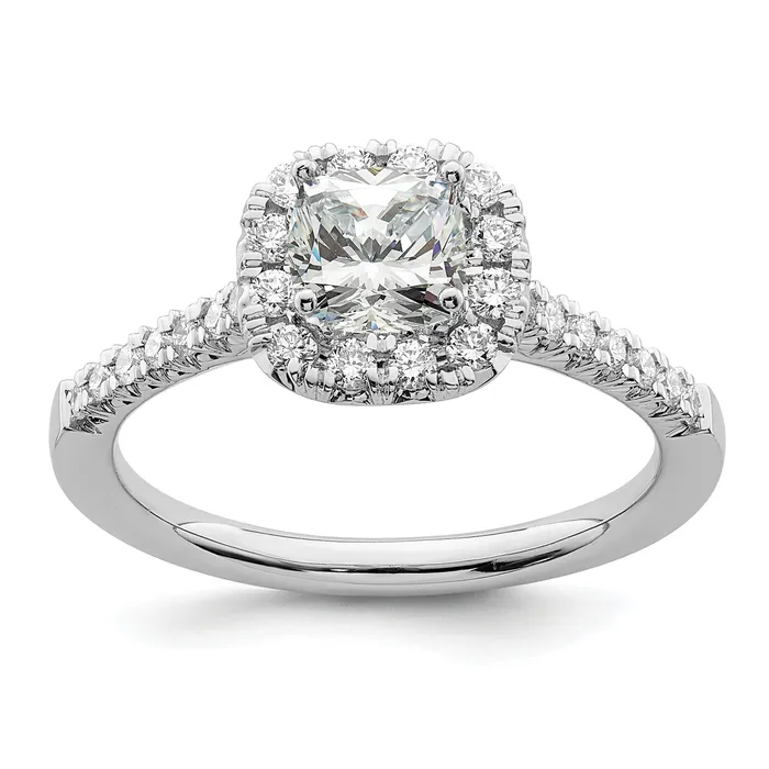 Rings 050ct CZ Solid Real 14K White Gold Cushion Halo Engagement Ring Goldia Rings 050ct CZ Solid Real 14K White Gold Cushion Halo Engagement Ring Goldia