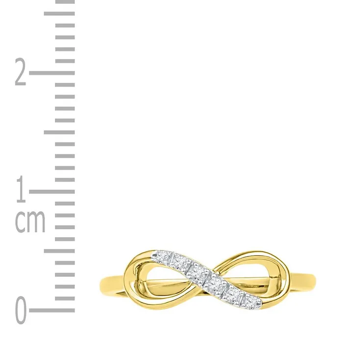 Rings 10k Yellow Gold Round Diamond Infinity Ring 120 Cttw gndatlanta