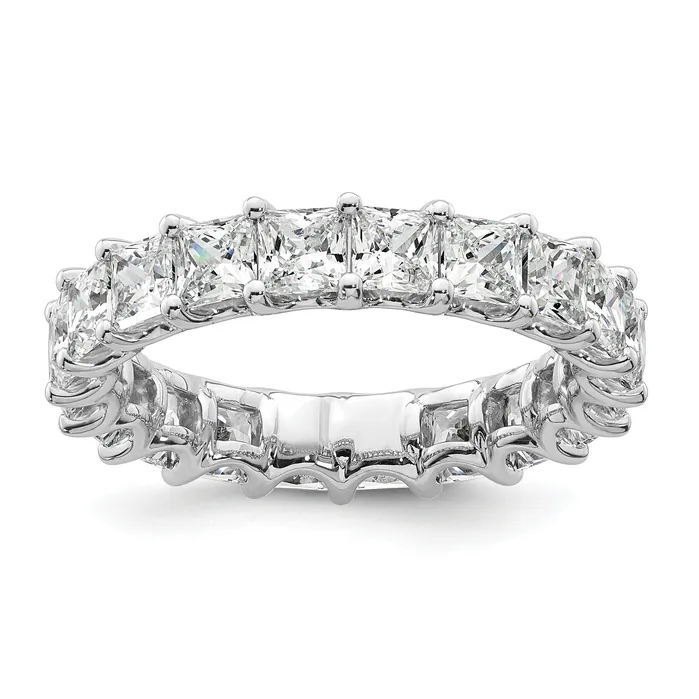 Rings 14k White Gold 14KW Princess Lab Grown Diamond VSSI G Eternity Band Ring Goldia Rings 14k White Gold 14KW Princess Lab Grown Diamond VSSI G Eternity Band Ring Goldia