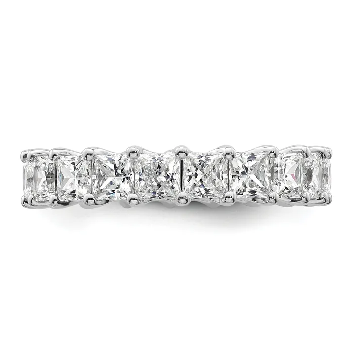 Rings 14k White Gold 14KW Princess Lab Grown Diamond VSSI G Eternity Band Ring Goldia