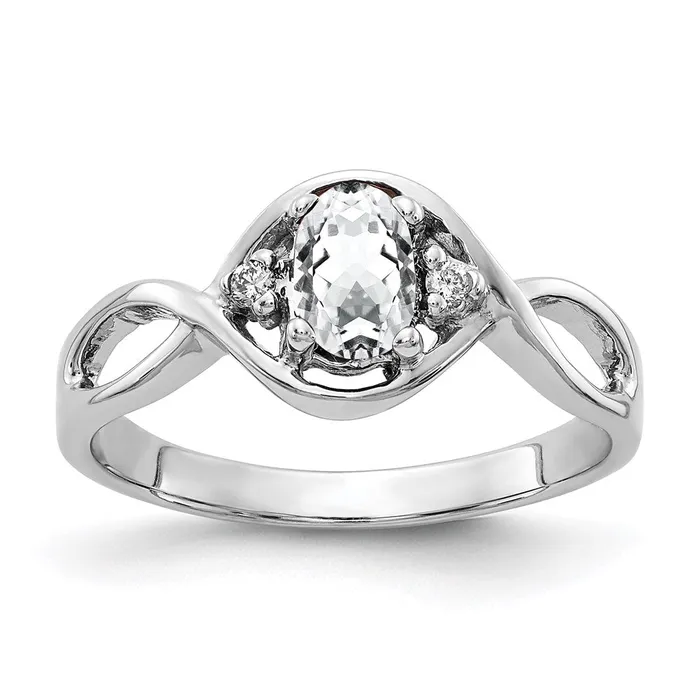 Rings 14k White Gold 6x4mm Oval Cubic Zirconia A Real Diamond ring Goldia Rings 14k White Gold 6x4mm Oval Cubic Zirconia A Real Diamond ring Goldia