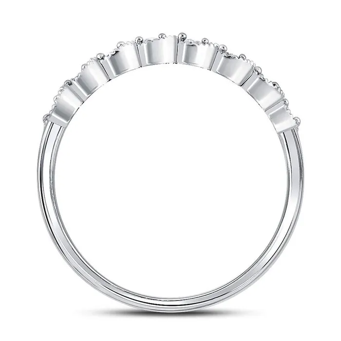 Rings 14k White Gold Round Diamond Stackable Band Ring 110 Cttw gndatlanta