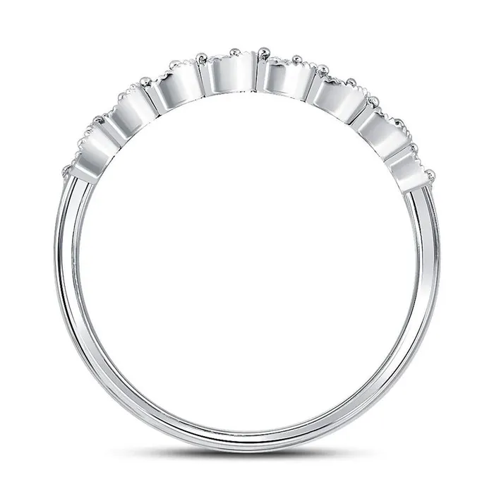 Rings 14k White Gold Round Diamond Stackable Band Ring 110 Cttw gndatlanta
