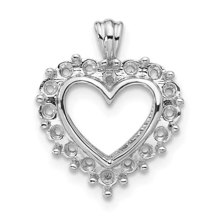 Rings 14k White Gold VS Diamond Heart Goldiacom