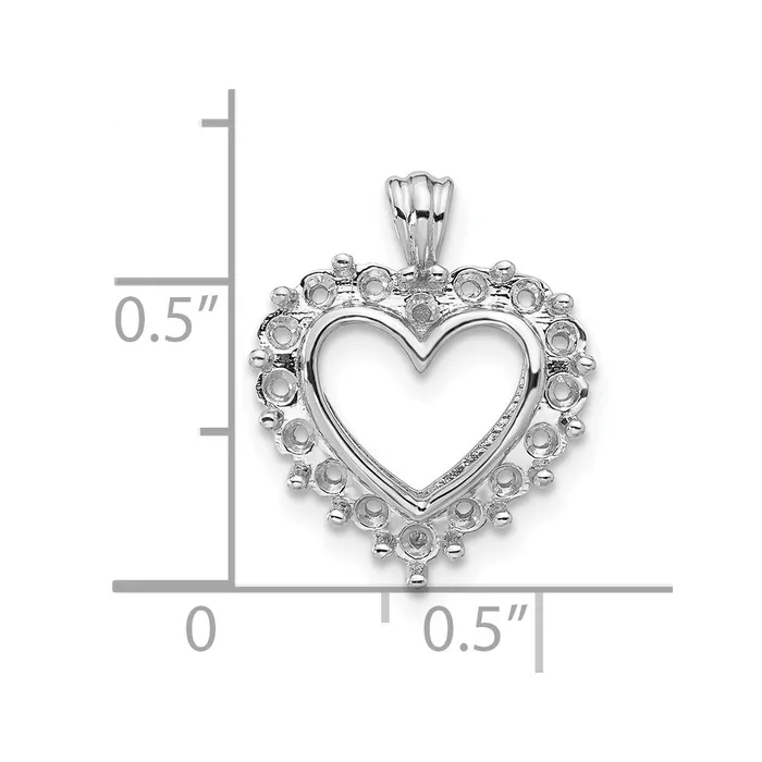 Rings 14k White Gold VS Diamond Heart Goldiacom
