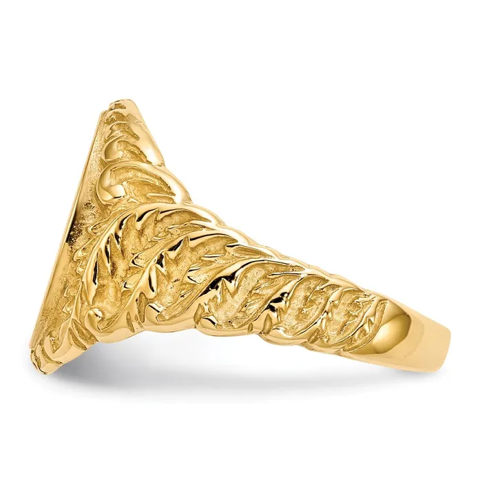 Rings 14K Yellow Gold 130x105mm Closed Back Mens Signet Ring Goldia