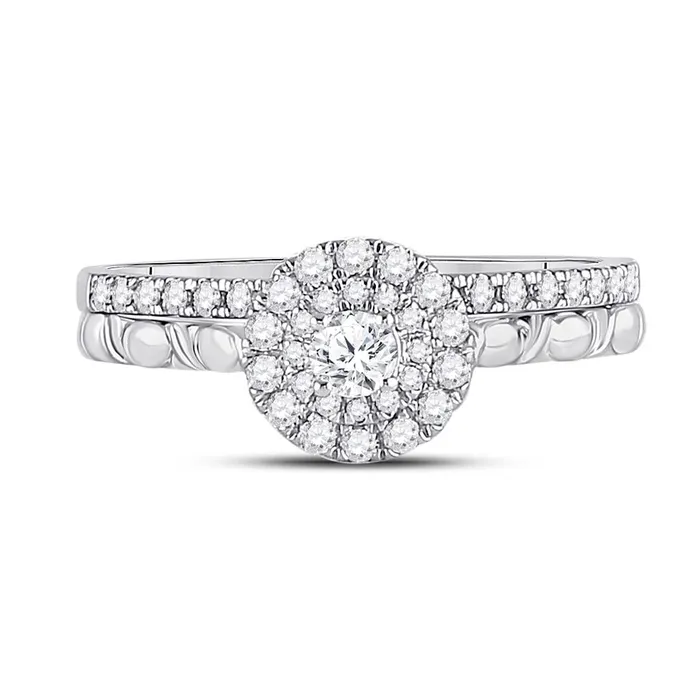 Rings gndatlanta 10k Twotone Gold Round Diamond Bridal Wedding Ring Set 12 Cttw Rings gndatlanta 10k Twotone Gold Round Diamond Bridal Wedding Ring Set 12 Cttw