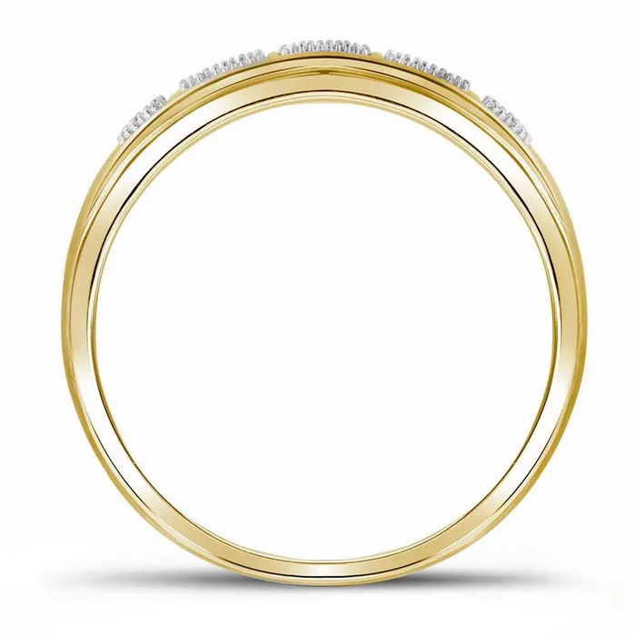 Rings gndatlanta 10k Yellow Gold Round Diamond Bridal Wedding Ring Set 15 Cttw
