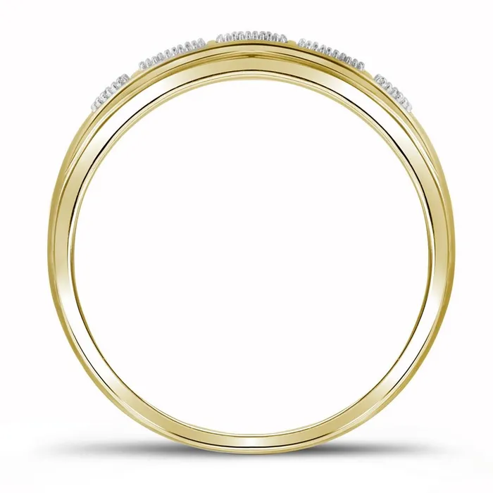 Rings gndatlanta 10k Yellow Gold Round Diamond Bridal Wedding Ring Set 15 Cttw