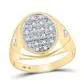 Rings gndatlanta 10k Yellow Gold Round Prongset Diamond Oval Cluster Ring 14 Cttw Rings gndatlanta 10k Yellow Gold Round Prongset Diamond Oval Cluster Ring 14 Cttw