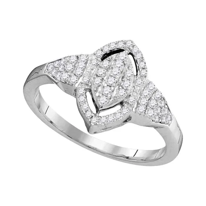 Rings gndatlanta 14k White Gold Round Diamond Marquiseshape Cluster Ring 13 Cttw Rings gndatlanta 14k White Gold Round Diamond Marquiseshape Cluster Ring 13 Cttw
