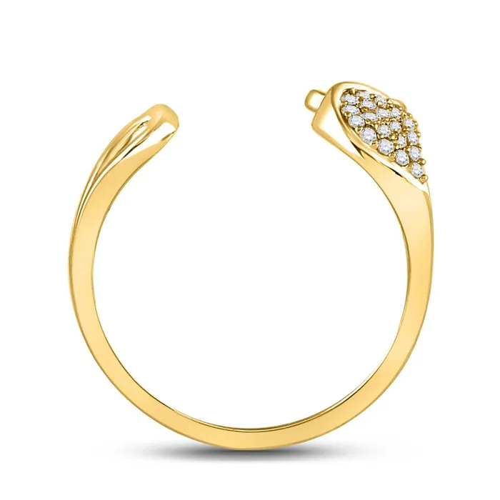 Rings gndatlanta 14k Yellow Gold Round Diamond Abstract Fashion Ring 15 Cttw