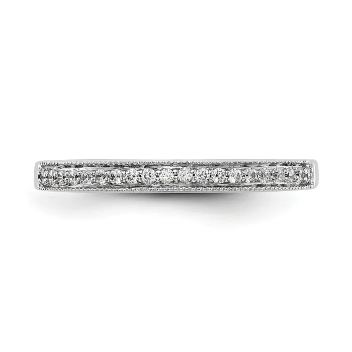 Rings Goldia 012ct CZ Solid Real 14K White Gold Wedding Wedding Band Ring