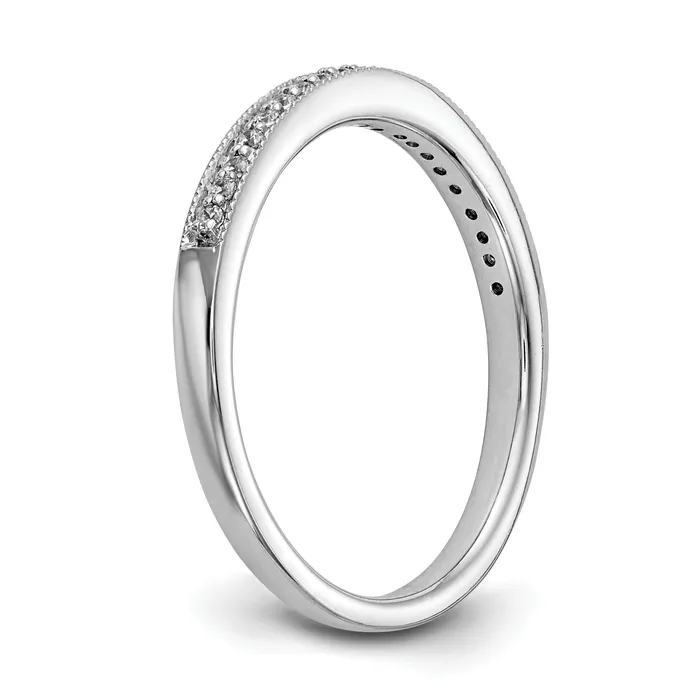 Rings Goldia 012ct CZ Solid Real 14K White Gold Wedding Wedding Band Ring