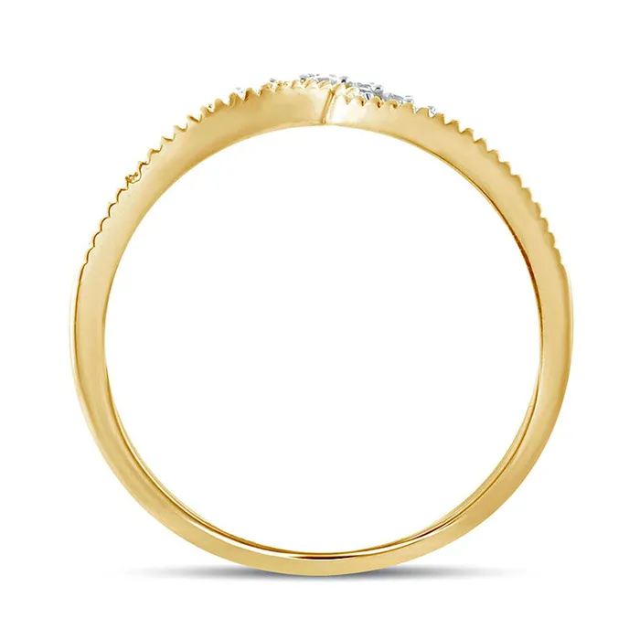 Rings Goldia 017 CT TW Natural Diamond Crown Chevron Antique VintageStyle Wedding Band in Solid 10K Yellow Gold Rings Goldia 017 CT TW Natural Diamond Crown Chevron Antique VintageStyle Wedding Band in Solid 10K Yellow Gold
