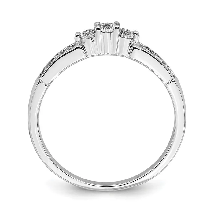Rings Goldia 028ct CZ Solid Real 14K White Gold Wedding Band Ring