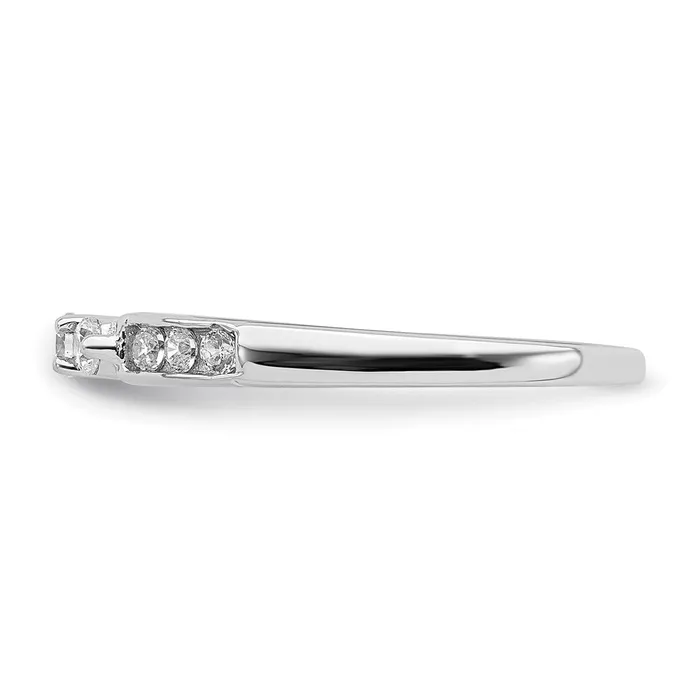 Rings Goldia 028ct CZ Solid Real 14K White Gold Wedding Band Ring