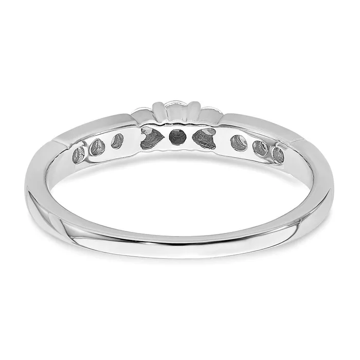 Rings Goldia 028ct CZ Solid Real 14K White Gold Wedding Band Ring
