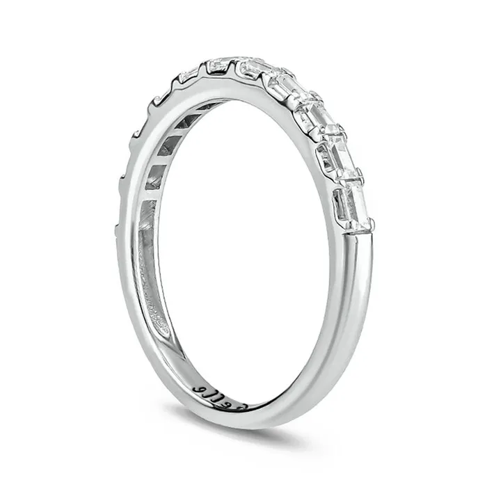 Rings Goldia 033 CT TW Baguette Natural Diamond Engravable Anniversary Band in Solid 10K White Gold 1 Line Rings Goldia 033 CT TW Baguette Natural Diamond Engravable Anniversary Band in Solid 10K White Gold 1 Line