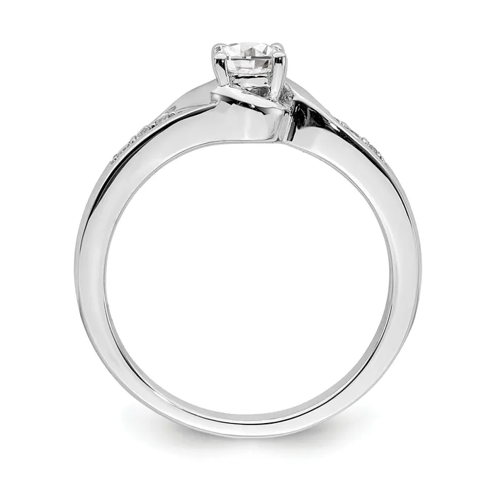 Rings Goldia 033ct CZ Solid Real 14K White Gold Engagement Ring