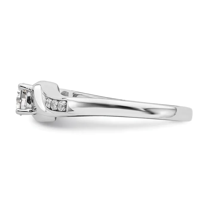 Rings Goldia 033ct CZ Solid Real 14K White Gold Engagement Ring