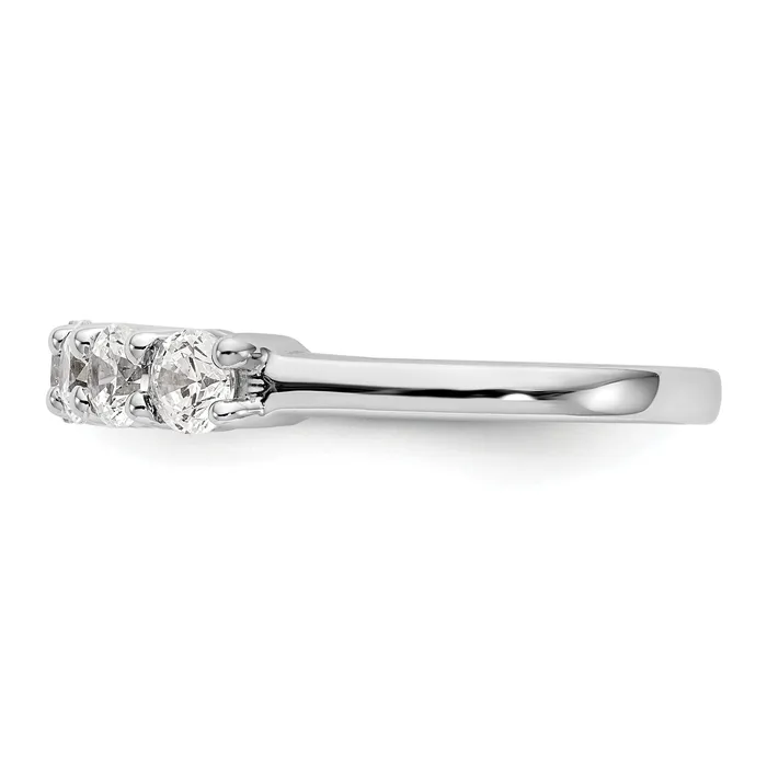 Rings Goldia 080ct CZ Solid Real 14K White Gold 7Stone Wedding Band Ring